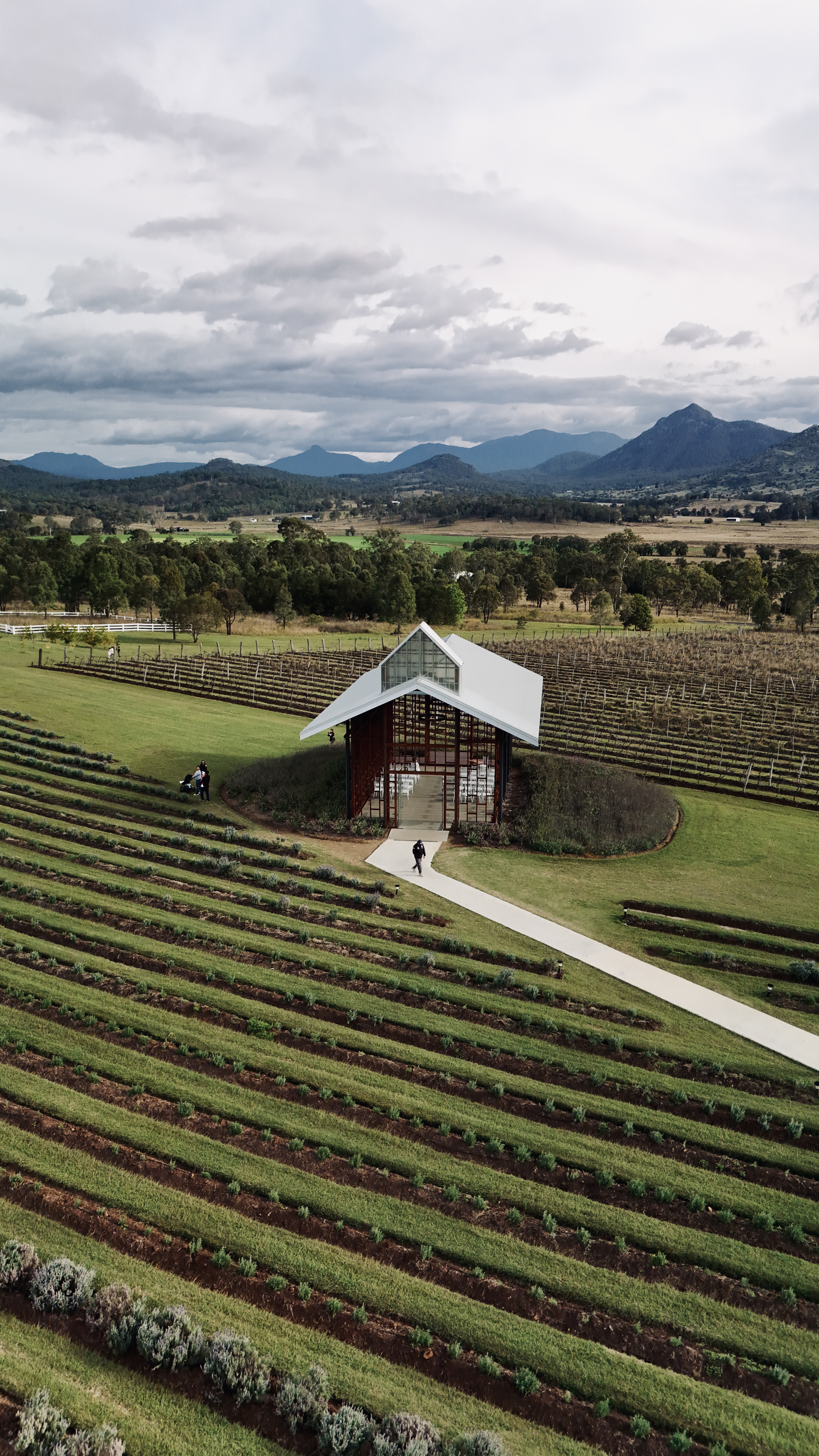 Cinematic aerial drone landscape photograph